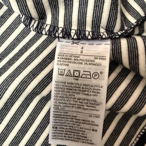 GAP Striped Black and White Women's Dress - Picture 6 of 6